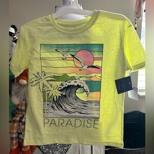 Paradise Kids Graphic T-Shirt - Yellow